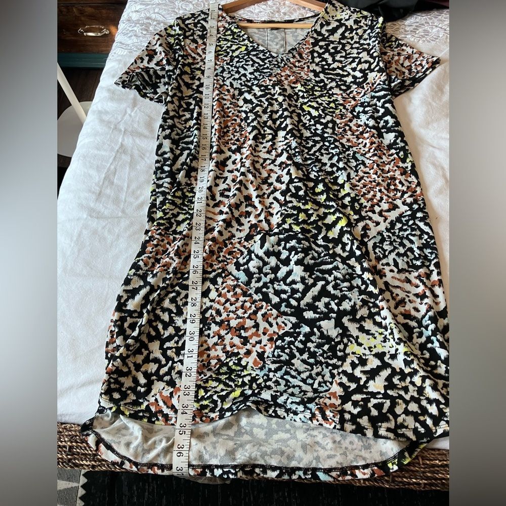 CHRISTIAN SIRIANO New York Black Animal Print Shift Dress Size L - Picture 7 of 9